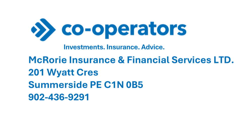 Co-operators. McRorie Insurance & Financial Services Ltd., 201 Wyatt Cres, Summerside PE C1N 0B5, 902-436-9291